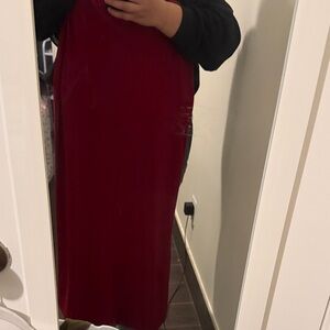 Norma Kamali Burgundy Maxi Slip Dress